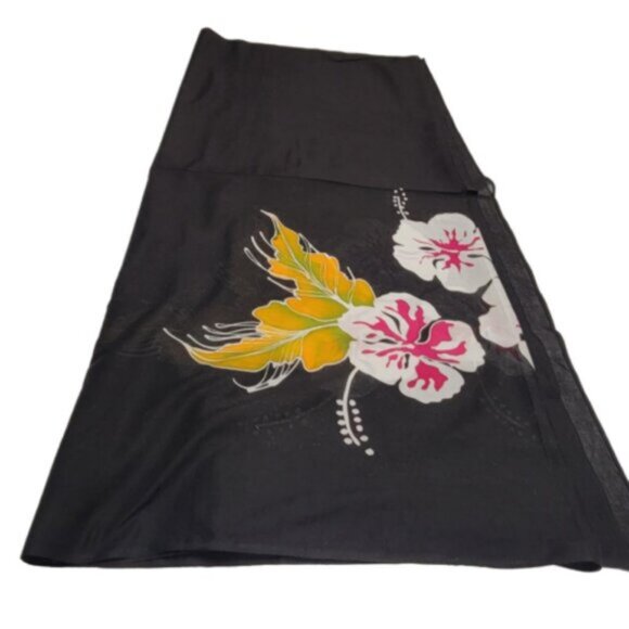 Womens Sarong Cotton Wrap Handpainted Batik Wrapskirt Beach Pareo Beachwear -NEW - Picture 5 of 6
